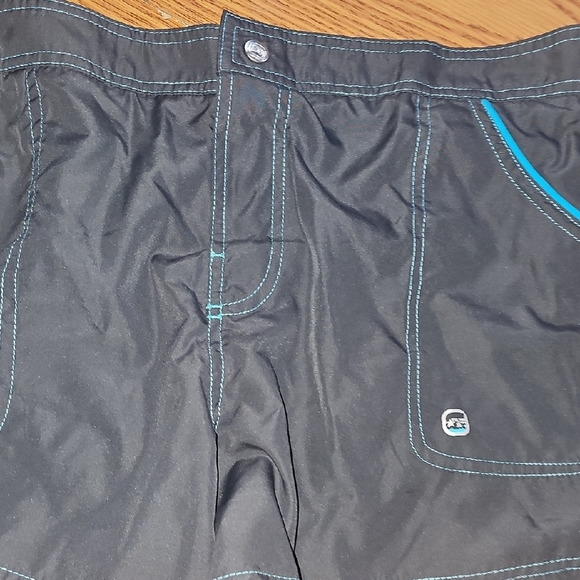 Free Country Women's Dark Gray & Teal Swim Shorts Size XL - Picture 9 of 10